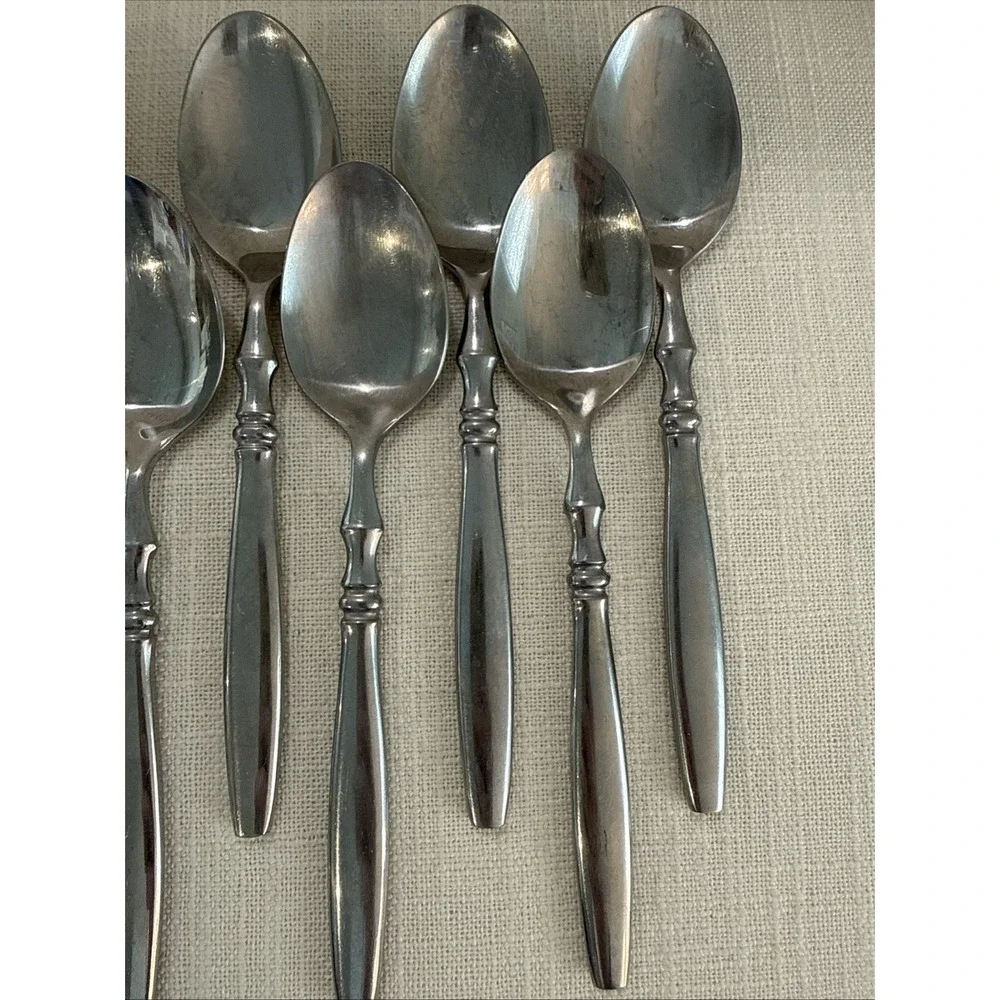 Reed & Barton PERTH Stainless‎ Flatware 7 Oval Soup Spoons Rebacraft Japan